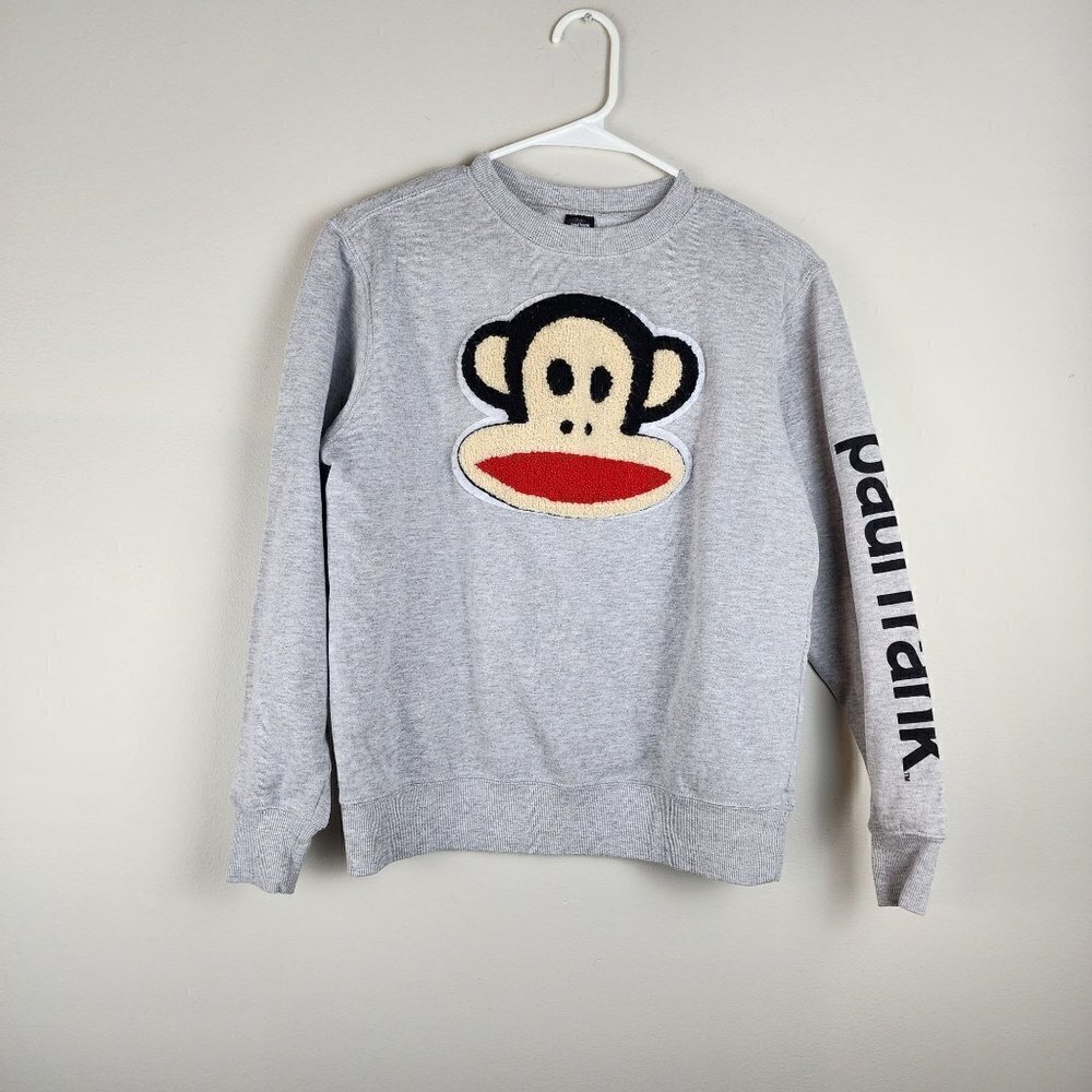 Paul Frank sweatshirt size S juniors gray Monkey Julius
